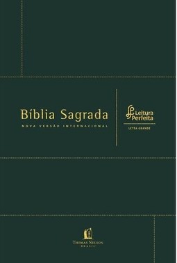 Bíblia NVI, Couro Bonded, Verde, Letra Grande, Leitura Perfeita