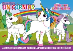 Floresta encantada - Unicórnios: prancheta para colorir