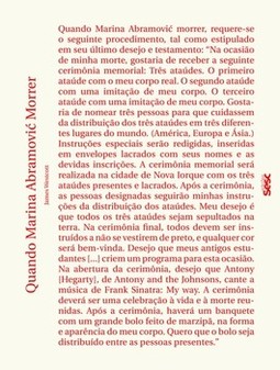 Quando Marina Abramovic morrer: uma biografia