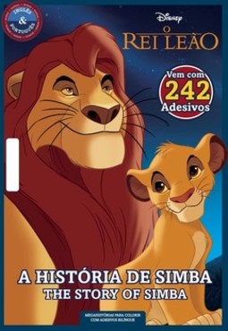 Disney O Rei Leão - Megahistórias para colorir com adesivos bilíngue