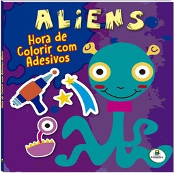 Hora de colorir com adesivos: Aliens