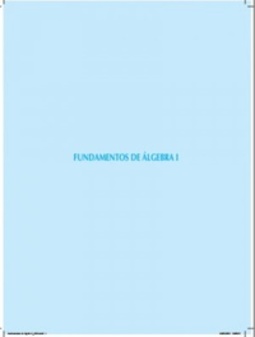 Fundamentos de Álgebra I