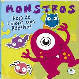 Hora de colorir com adesivos: Monstros