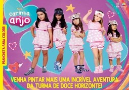 Carinha de Anjo: prancheta para colorir