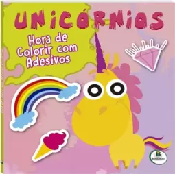 Hora de colorir com adesivos: Unicórnio