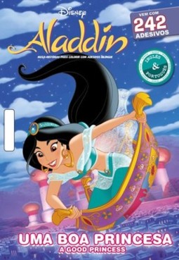 Disney Aladdin - Megahistórias pra colorir com adesivos bilíngue