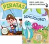 Livro Mega Histórias 2 em 1 Piratas e Dinossauros