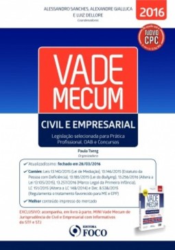 Vade mecum civil e empresarial: Legislação selecionada para prática profissional, OAB e concursos