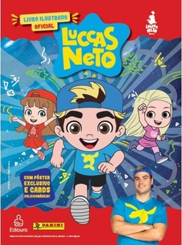Livro Ilustrado Capa Dura + 5 envelopes de cromos - Luccas Neto