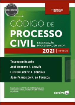 Código de processo civil e legislação processual em vigor
