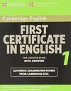 First Certificate in English 1 with answers