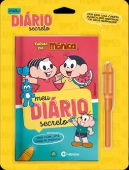 MEU DIARIO SECRETO COM CANETA MAGICA TURMA DA MONICA