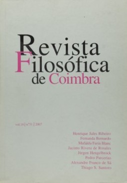 Revista filosófica de Coimbra: nº 31 - 2007