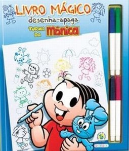 LIVRO MAGICO DESENHA-APAGA DA TURMA DA MONICA