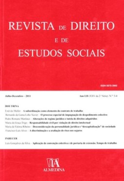 Revista de direito e de estudos sociais: ano LII (XXV da 2ª série) - N.ºs 3-4