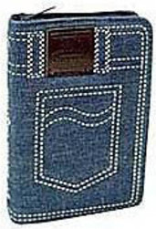 Bíblia Sagrada - Capa Jeans com Zíper, Índice Digital - RA