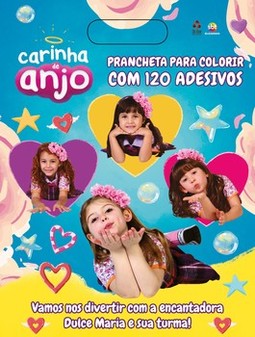 Carinha de Anjo: prancheta para colorir com 120 adesivos