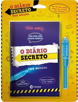 DIARIO SECRETO COM CANETA MAGICA - AZUL