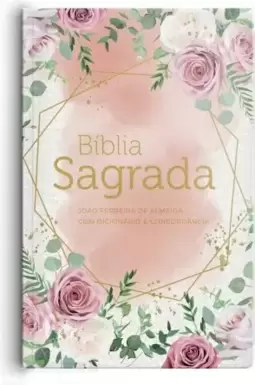 Bíblia RC gigante - Dicionário e concordância rosas blush