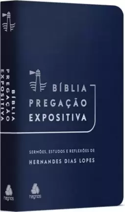 Bíblia Pregação Expositiva | RA | PU luxo azul claro