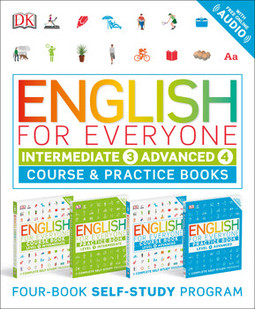 English for Everyone: Intermediate and Advanced Box Set: Course and Practice Books Four-Book Self-Study Program