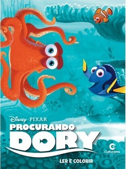 Livro Médio Ler e colorir - Procurando Dory