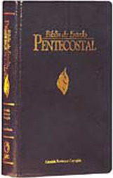 Bíblia de Estudo Pentecostal - Média - Couro - Preta