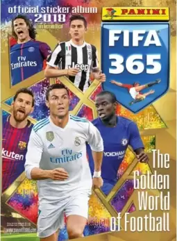 Álbum Panini FIFA 365 2018 + 10 Envelopes de Figurinhas