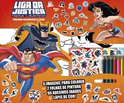 Liga da Justiça: colorindo com adesivos especial
