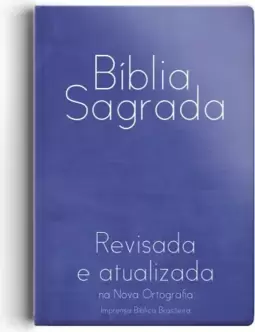 Bíblia revisada e atualizada gigante - Semi luxo azul