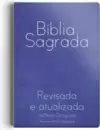 Bíblia revisada e atualizada gigante - Semi luxo azul