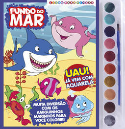 Fundo do mar livro para pintar com aquarela
