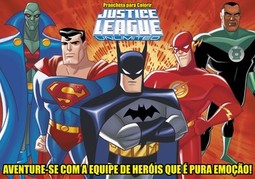 Liga da Justiça: prancheta para colorir