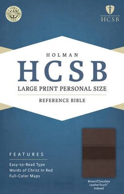 Holy Bible: Holman Christian Standard Bible, Brown/Chocolate, Leathertouch, Personal Size, Reference