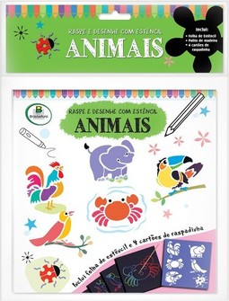 Raspe e Desenhe com Estêncil: Animais