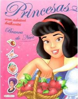Princesas com Adesivos Brilhantes Branca de Neve
