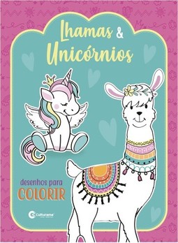 LHAMAS E UNICORNIOS DESENHOS PARA COLORIR