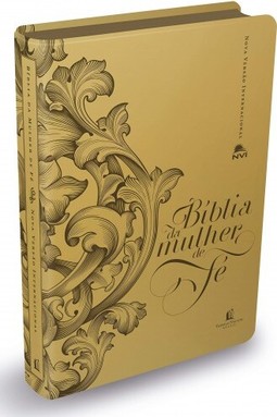 Bíblia da Mulher de Fé, NVI, Couro Soft, Dourado