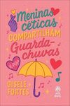 Meninas céticas compartilham guarda-chuvas