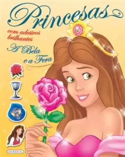 Princesas Bela E A Fera, A C/Adesivos Brilhantes