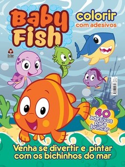 Baby fish: colorir com adesivos