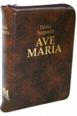 Bíblia sagrada: zíper - Marrom