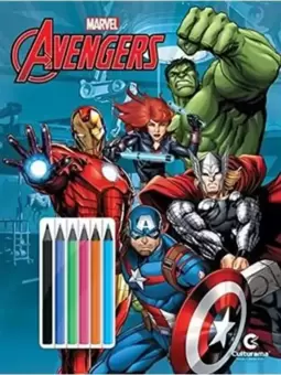 Vingadores Ler e Colorir com Lapis