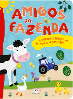 Amigos da fazenda: 4 quebra-cabeças com 6 peças cada