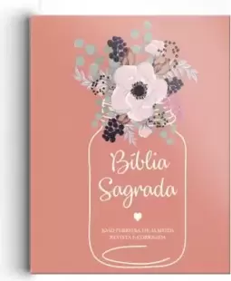 Bíblia RC média - Capa especial flor de pote NT duas cores