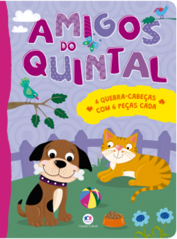 Amigos do quintal: 4 quebra-cabeças com 6 peças