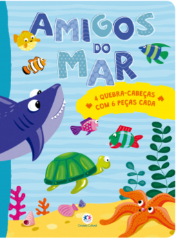 Amigos do mar: 4 quebra-cabeças com 6 peças cada