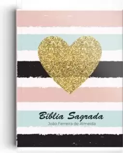 Bíblia RC média - Capa especial coração brilhante NT duas cores
