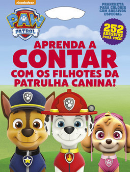 Patrulha canina: prancheta para colorir com adesivos especial