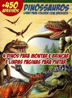 Dinossauros - Livro para colorir com adesivos